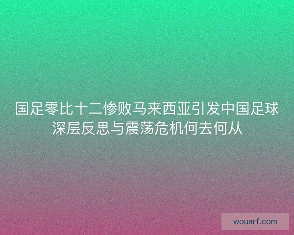 国足零比十二惨败马来西亚引发中国足球深层反思与震荡危机何去何从